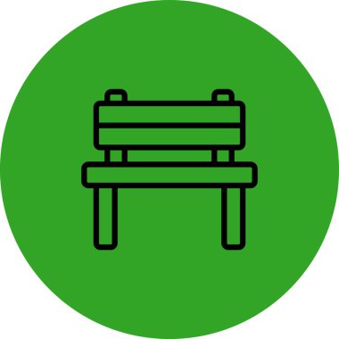 sandalye simgesi, basit vektör illüstrasyonu