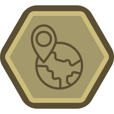 küresel simge vektör çizim