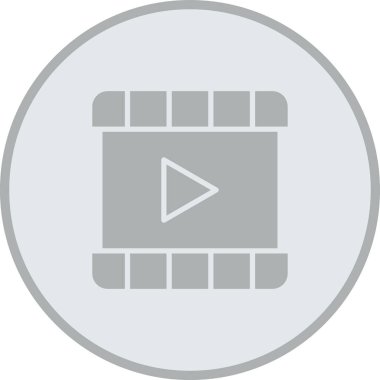 Video oynatıcı ikon vektör illüstrasyonu