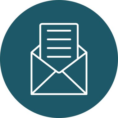 Vektör E- posta düz biçim simgesi