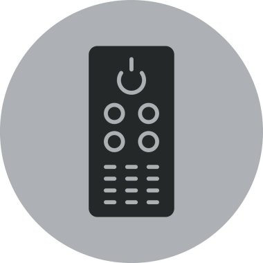 Uzaktan kumanda simgesi, teknoloji ve uzaktan kumanda işareti, grafikler, vektör grafikleri, beyaz arkaplan üzerinde katı bir kalıp, 10 PS