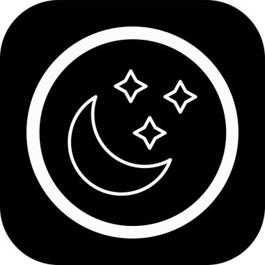 Moda tarzında izole edilmiş ay simgesi