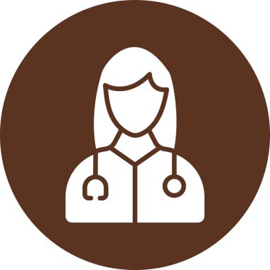 Doktor. Web simgesi basit illüstrasyon