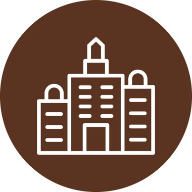 Bina. Web simgesi basit illüstrasyon