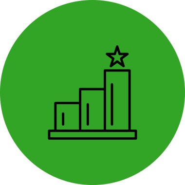 Grafikli bir yıldızın vektör çizimi