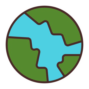 Dünya ikonu. vektör illüstrasyonu