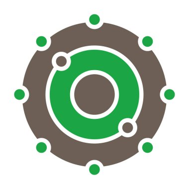 dişli simgesi. vektör biçimi, yuvarlak açılı, yumuşak yeşil renkli, beyaz arkaplan.