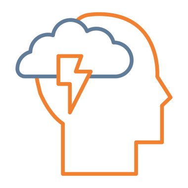 Beyin fırtınası. Web simgesi basit illüstrasyon