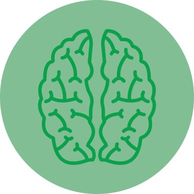 Beyin vektör simgesi modern basit illüstrasyon