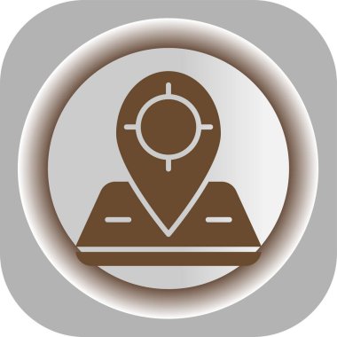 eşsiz konum pin vektör çizgisi simgesi