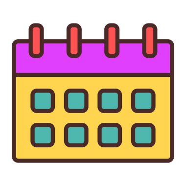 Takvim. Web simgesi basit illüstrasyon