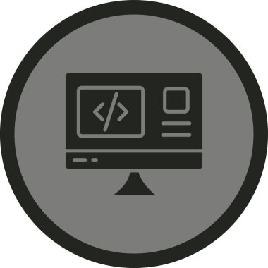 Kodlama sembolü çember tasarımı