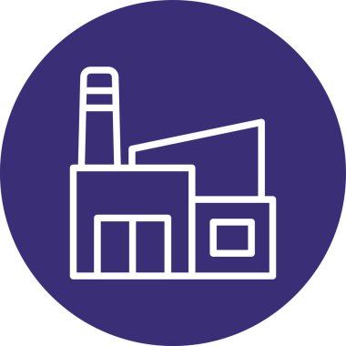 Bina Fabrika izole simgesi