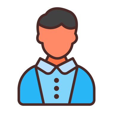 Güzel Çocuk web simgesi, vektör illüstrasyonu