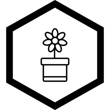 Vektör Çiçeği Simgesi illüstrasyonu