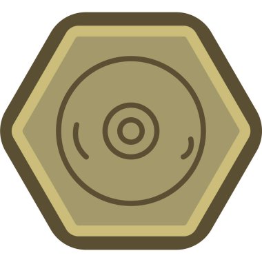 Altın madalya ikonu. Altın madalyanın vektör illüstrasyonu