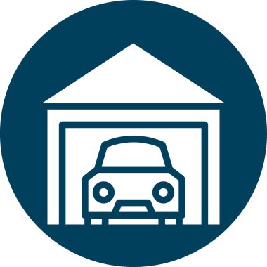 Garaj. Web simgesi basit illüstrasyon