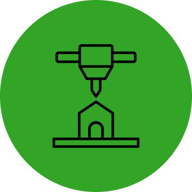 Bir vinç simgesinin vektör illüstrasyonu