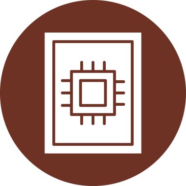 Çip. Web simgesi vektör illüstrasyonu