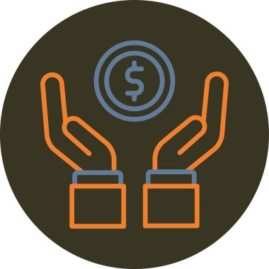 Dolar vektör simgesi modern basit vektör çizimi