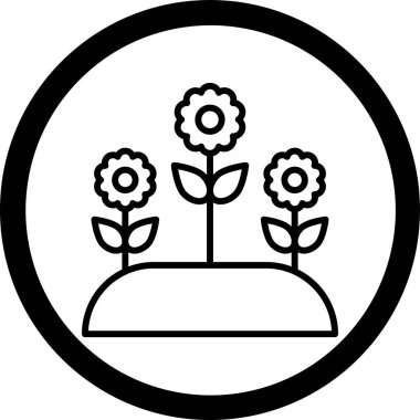 çiçek simgesi vektör illüstrasyonu