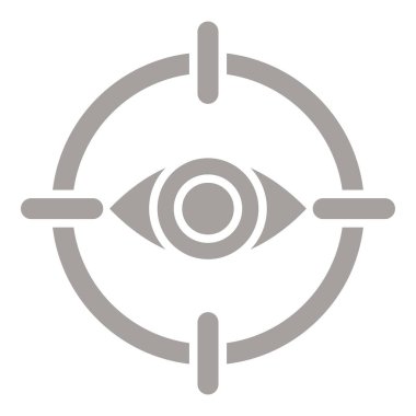 Göz Düz Vektör Simgesi