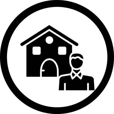 Ev. Web simgesi basit illüstrasyon