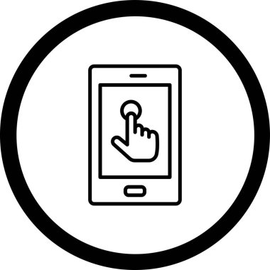 Akıllı telefon. Web simgesi basit illüstrasyon