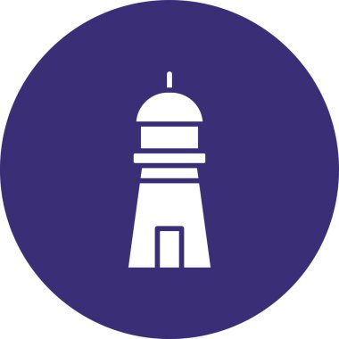 Deniz feneri. Web simgesi basit illüstrasyon