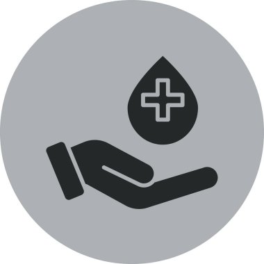 Kan bağışı simgesi, basit tasarım