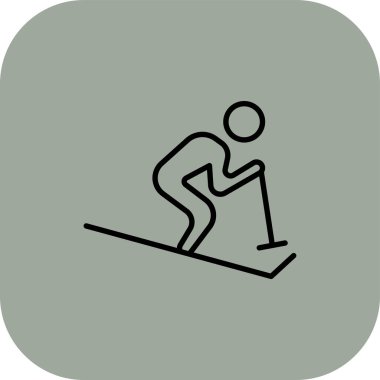 kayak simgesi, stok vektör çizimi düz tasarım biçimi