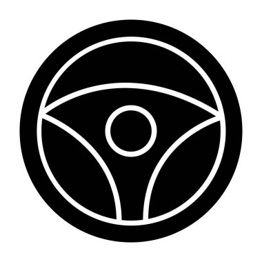 Direksiyon ikonu. Beyaz arkaplanda izole edilmiş web tasarımı için Otomobil direksiyon vektör simgesi