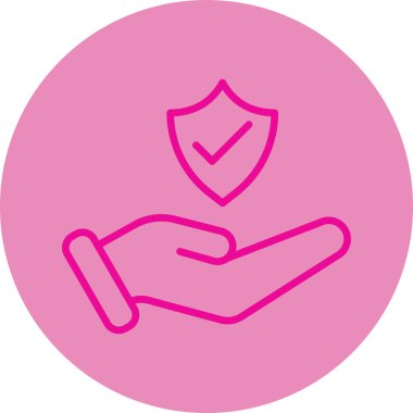 Pembe çemberdeki bir kadının vektör çizimi