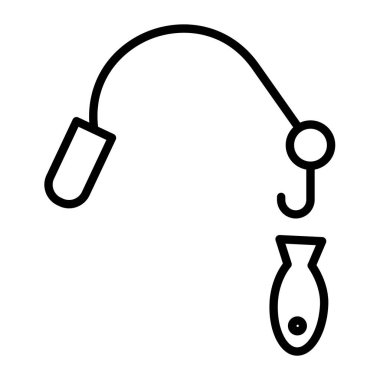 ip vektörü ince çizgi simgesi