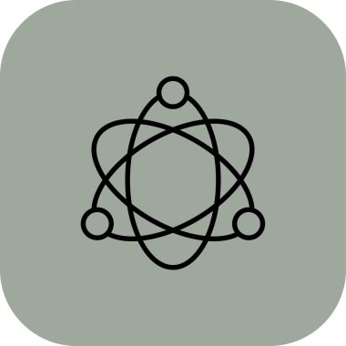 atom simgesi, vektör illüstrasyonu