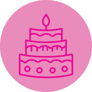 Kek. Web simgesi basit tasarım