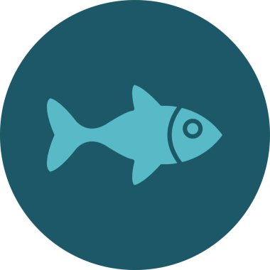 Balık simgesinin vektör illüstrasyonu