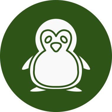 Penguen simgesi vektör illüstrasyonu