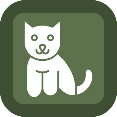 kedi simgesi vektör illüstrasyonu