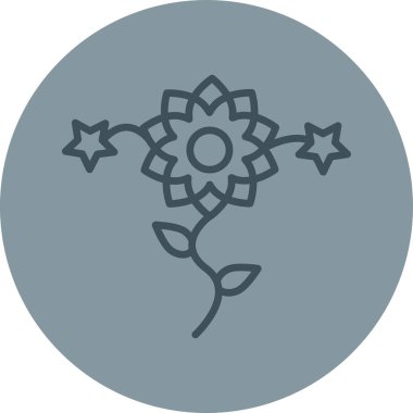 Vektör Çiçeği Simgesi illüstrasyonu