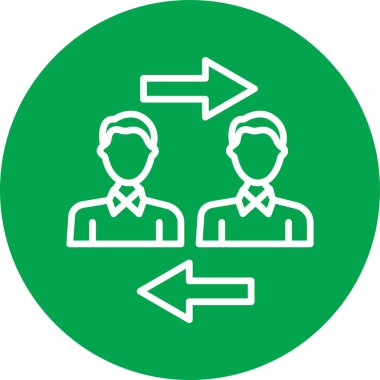 İş ve finans simgesinin vektör illüstrasyonu