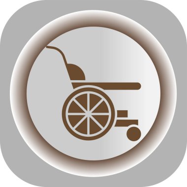 tekerlekli sandalye ikonu vektör illüstrasyonu