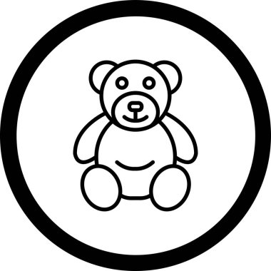 Ayı simgesi vektör illüstrasyonu