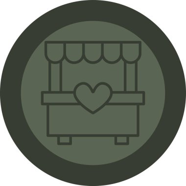 Kanepe. Web simgesi basit illüstrasyon