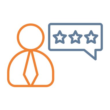 Müşteri derecelendirme vektörü ince çizgi simgesi, doğrusal vektör simgesi, sembol, işaret