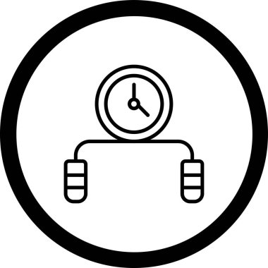 Saat simgesinin vektör illüstrasyonu