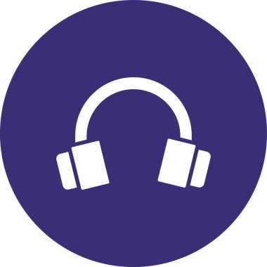 Kulaklık. Web simgesi basit illüstrasyon