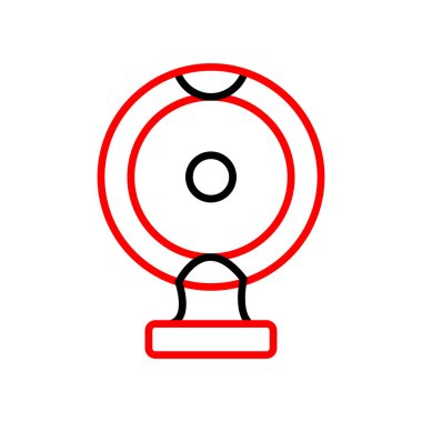 Çalar saat simgesi. İnce çizgi simgesi. vektör illüstrasyonu.