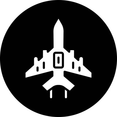 askeri savaş uçağı simgesi katı stil