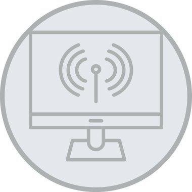 vektör wifi düz daire simgesi